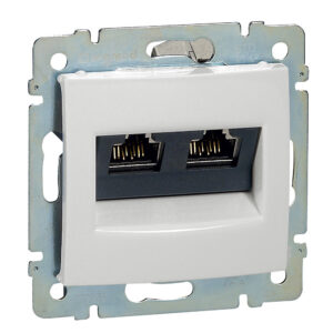 Legrand 770073 Valena 2xRJ45 10G Cat6A STP aljzat, fehér